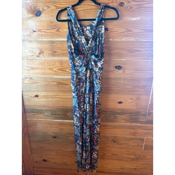 NWT Spell Flora Jumpsuit Mystic Navy Floral Wide Leg Boho Size M Cottagecore - Picture 4 of 11
